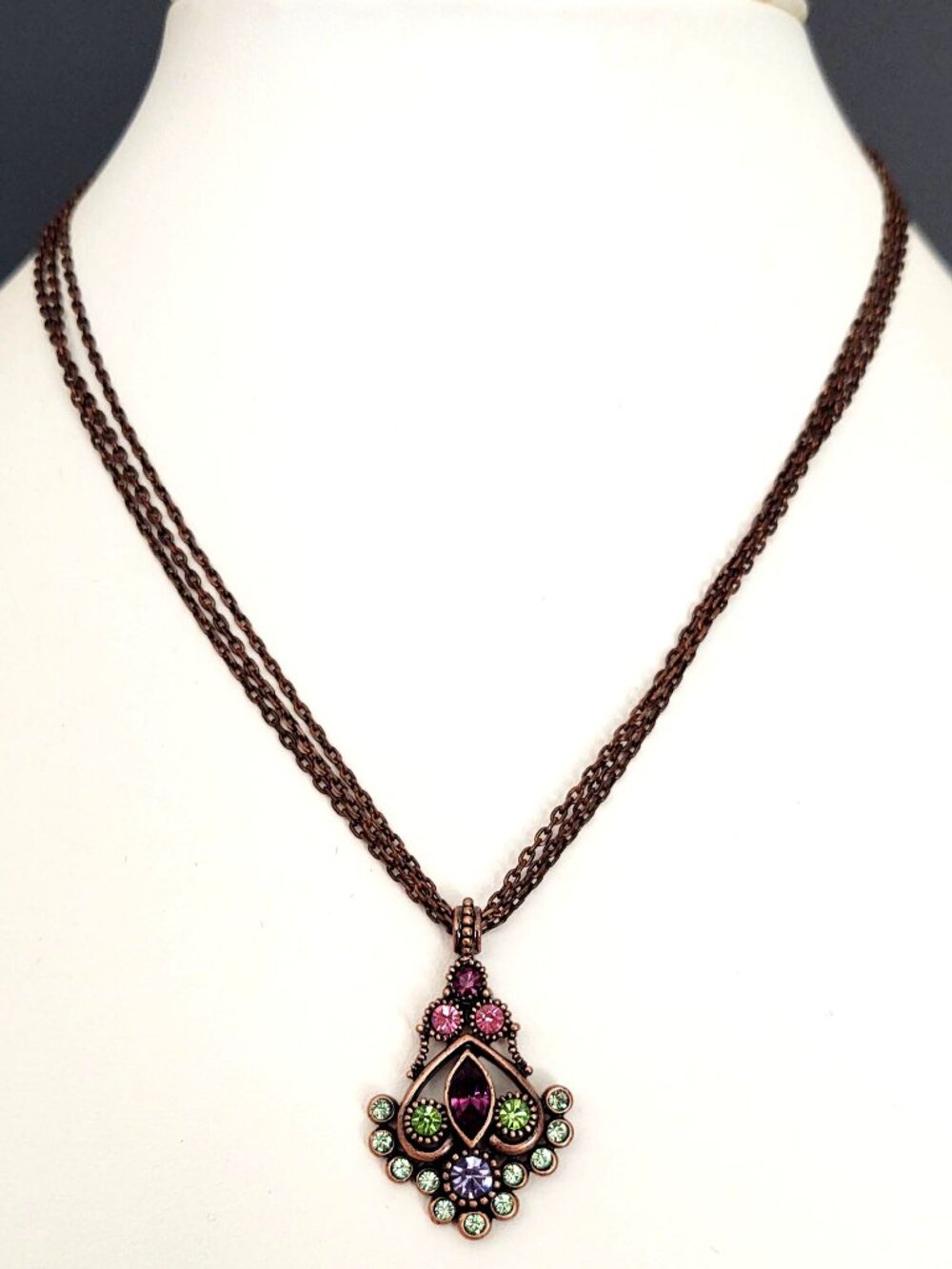 Premier Designs jewel tones pendant necklace